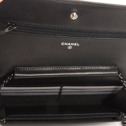 Chanel Calfskin Quilted So Black Boy Wallet On Chain WOC Black 6 of 9