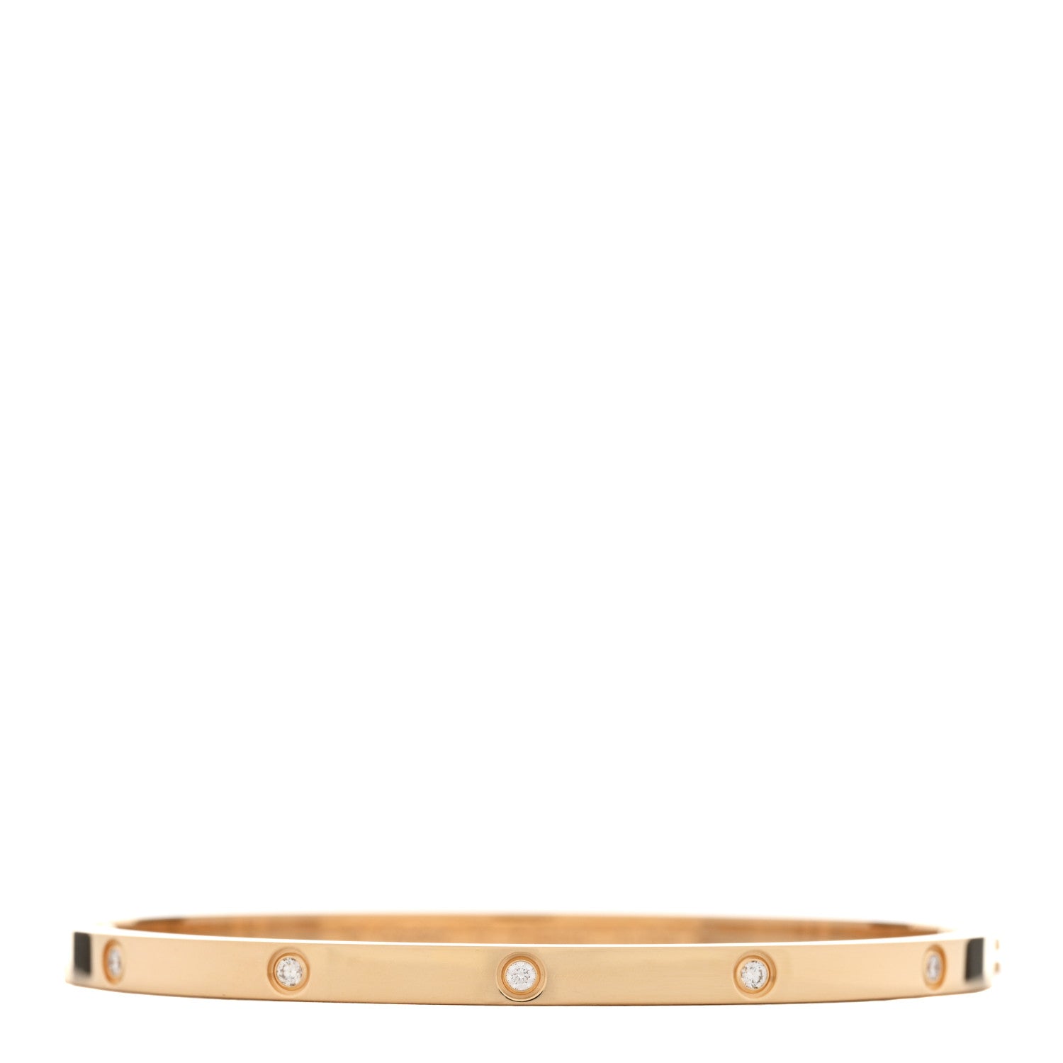 Cartier 18K Yellow Gold 10 Diamond Small LOVE Bracelet 17 1 of 3