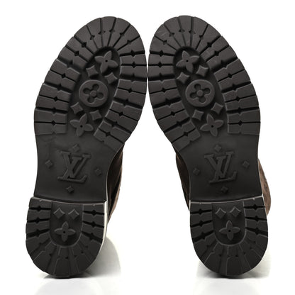 Louis Vuitton Suede Monogram Low Boots 35.5 Brown 5 of 7