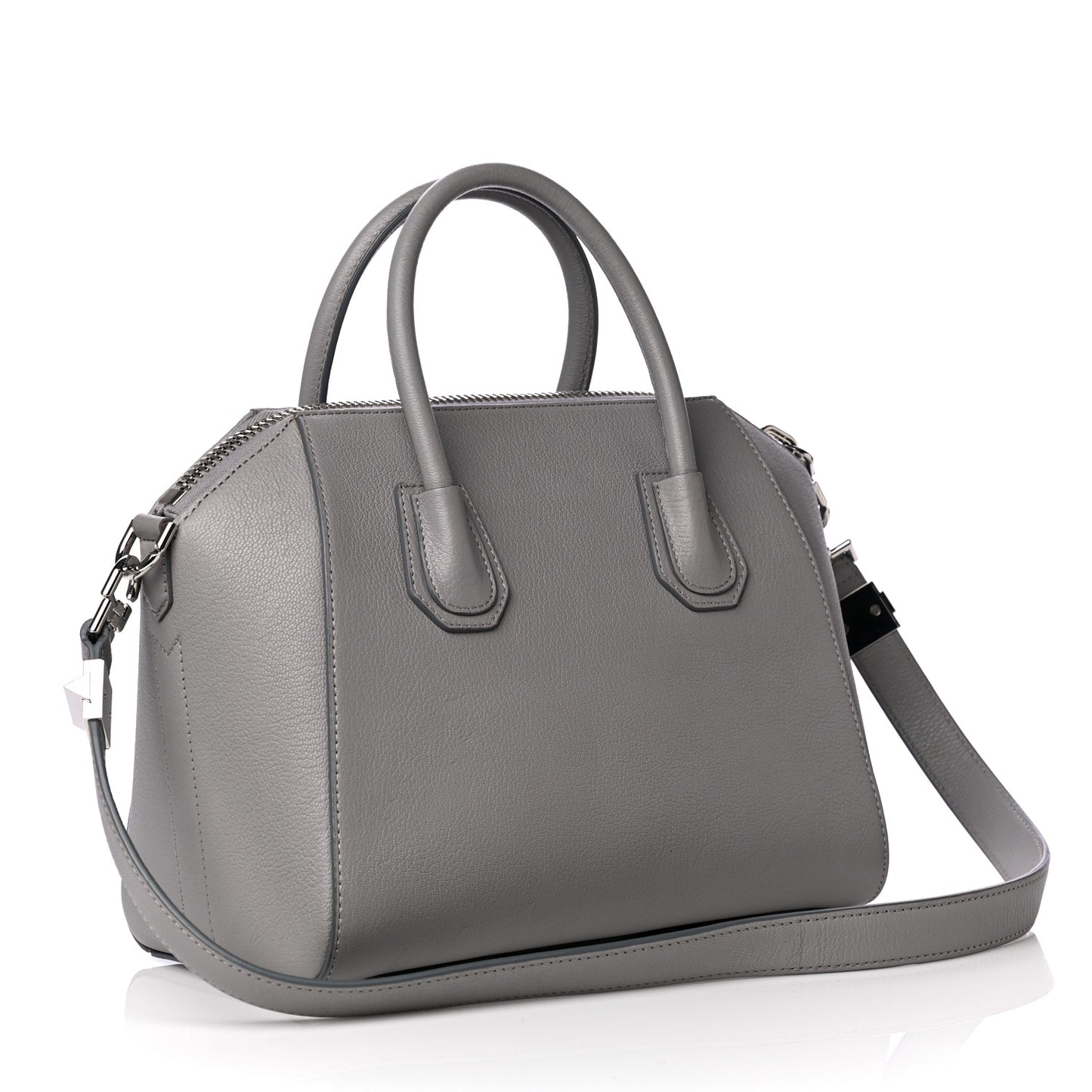Sugar Goatskin Small Antigona Pearl Grey