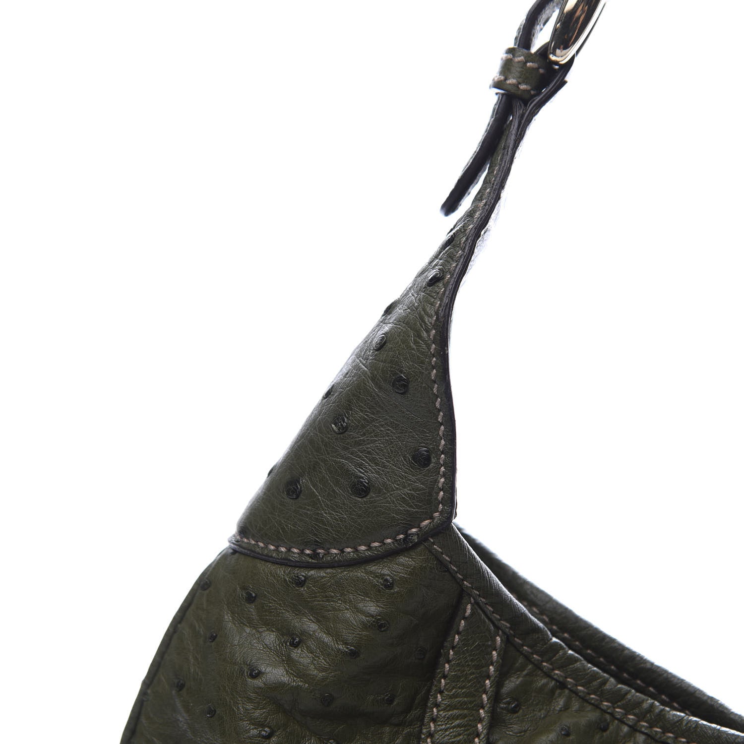 Gucci Ostrich Large Horsebit 85th Anniversary Hobo Green 12 of 12