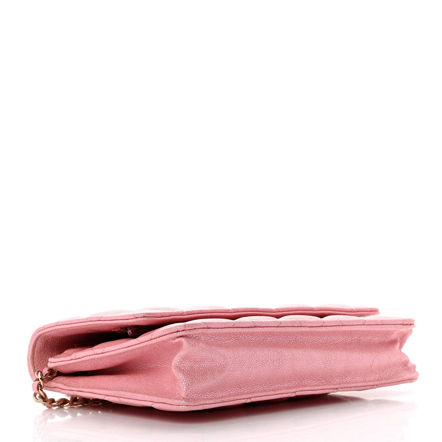 Chanel Iridescent Caviar Quilted Wallet on Chain WOC Rose Pink 4 of 10