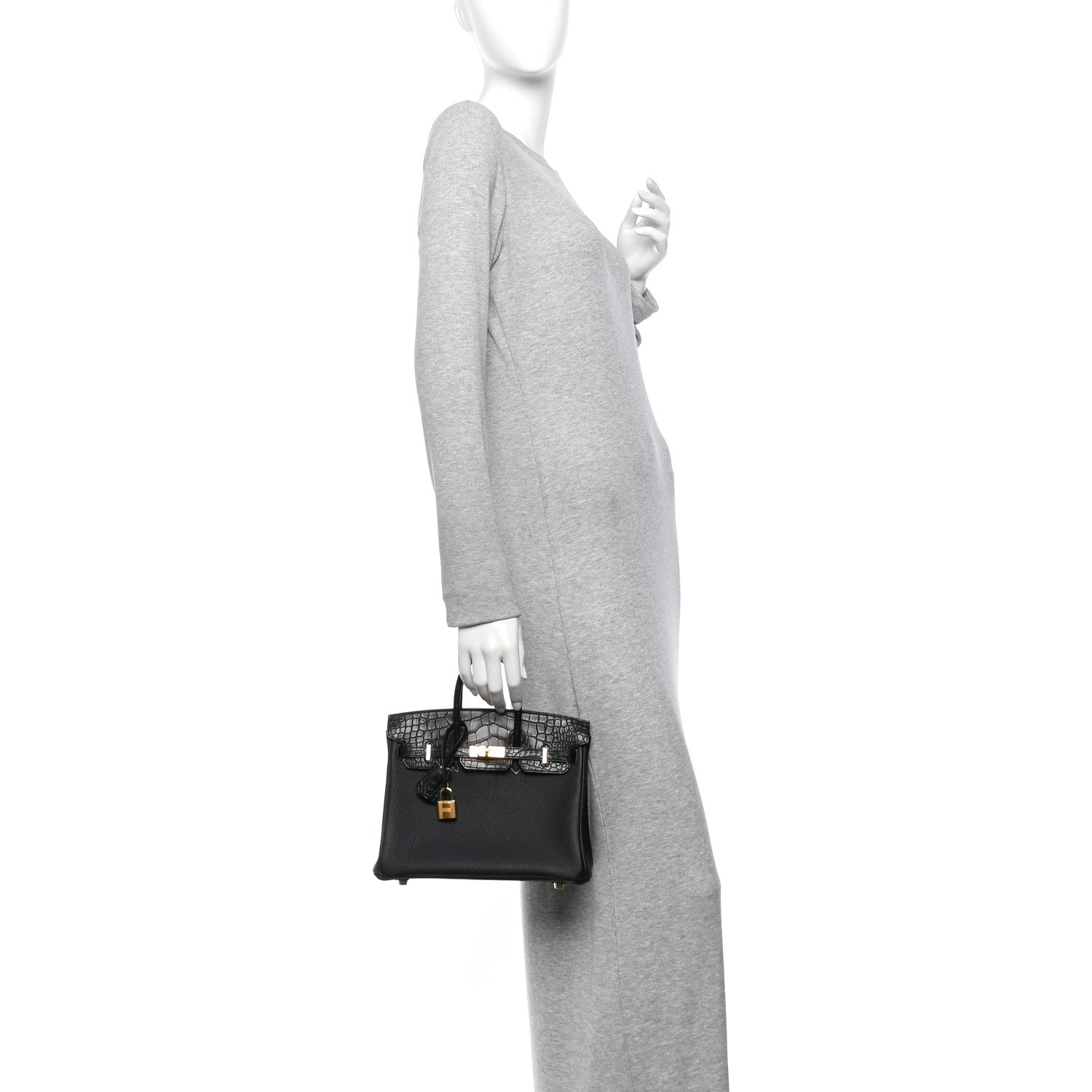 Hermes Togo Matte Alligator Birkin Touch 25 Black 2 of 12