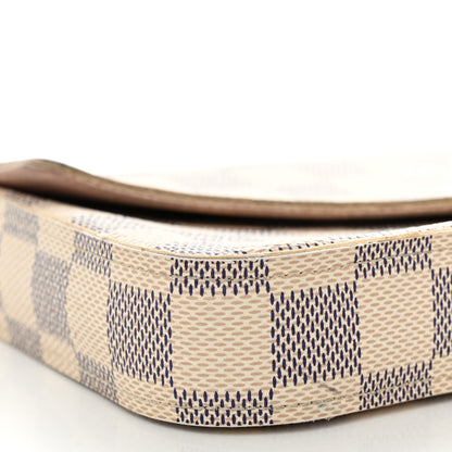 Louis Vuitton Damier Azur Pochette Felicie Chain Wallet Rose Ballerine 9 of 13
