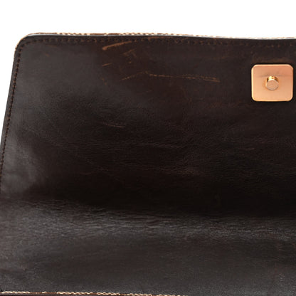 Gucci Monogram Horsebit Clutch Dark Brown 12 of 18