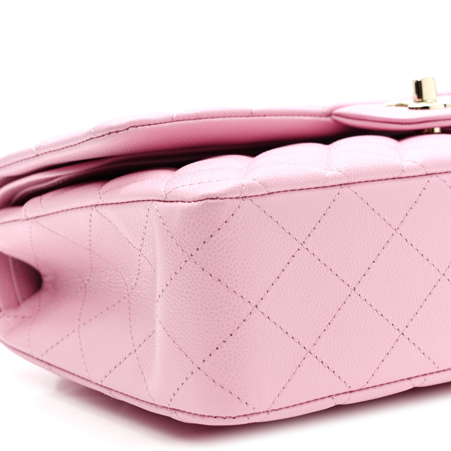 Chanel Caviar Quilted Medium Double Flap Pink 9 of 10