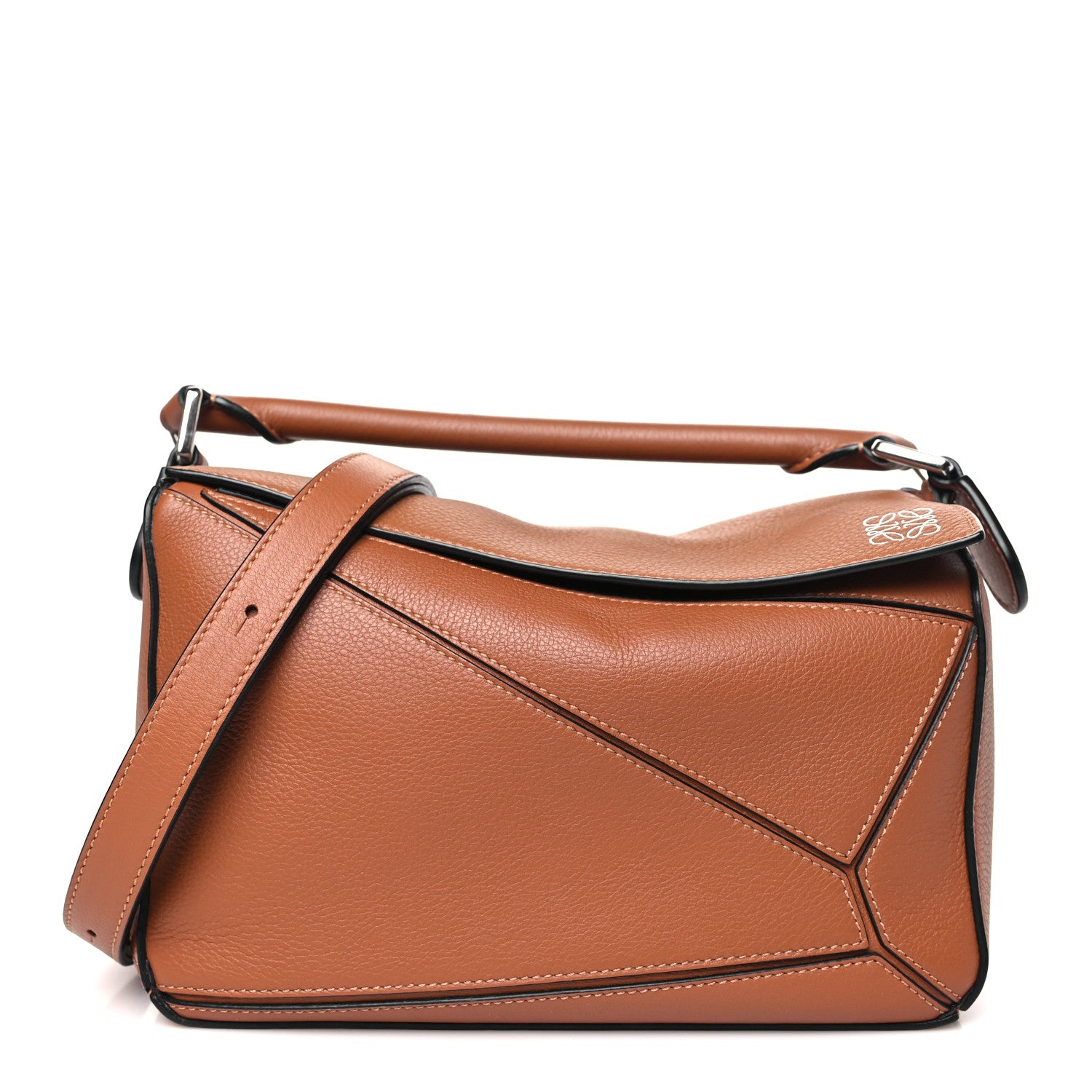 Loewe Calfskin Small Puzzle Bag Tan 1 of 9