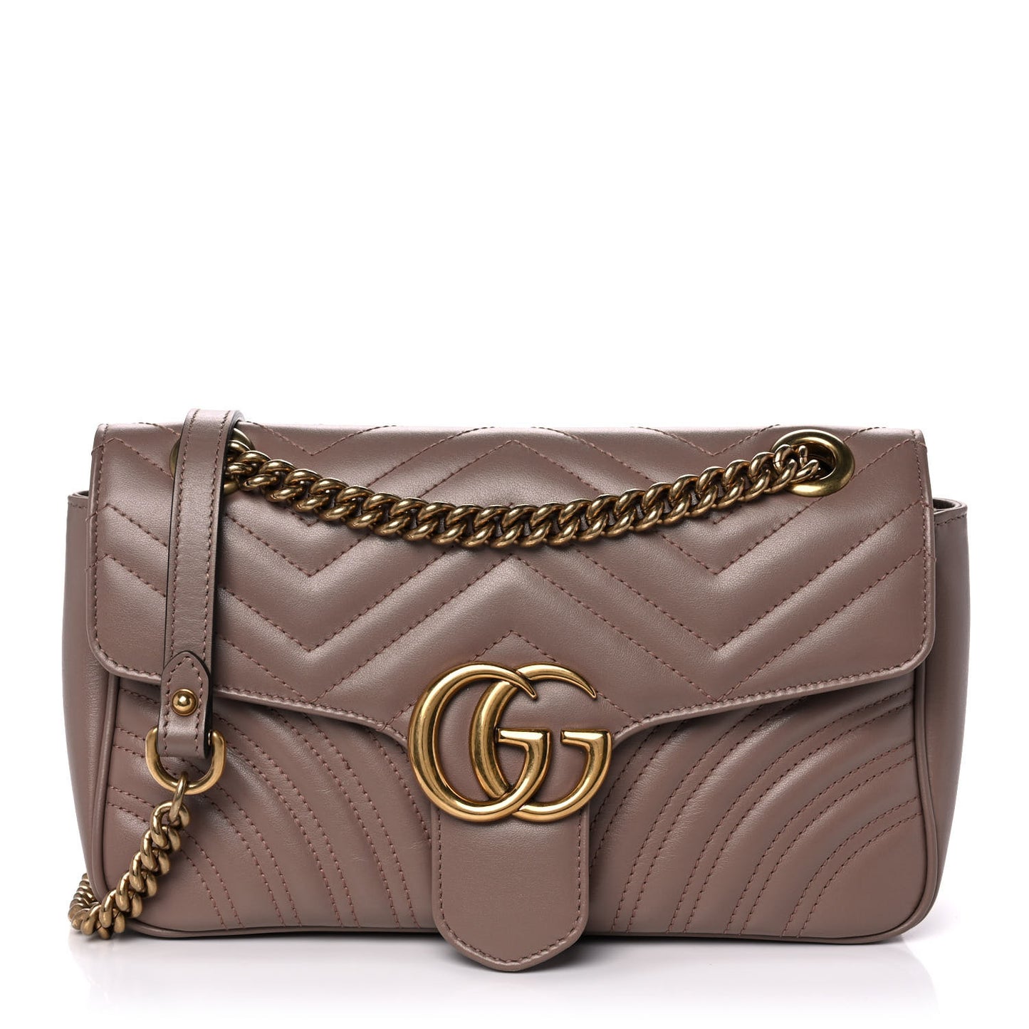 Calfskin Matelasse Small GG Marmont Shoulder Bag Porcelain Rose