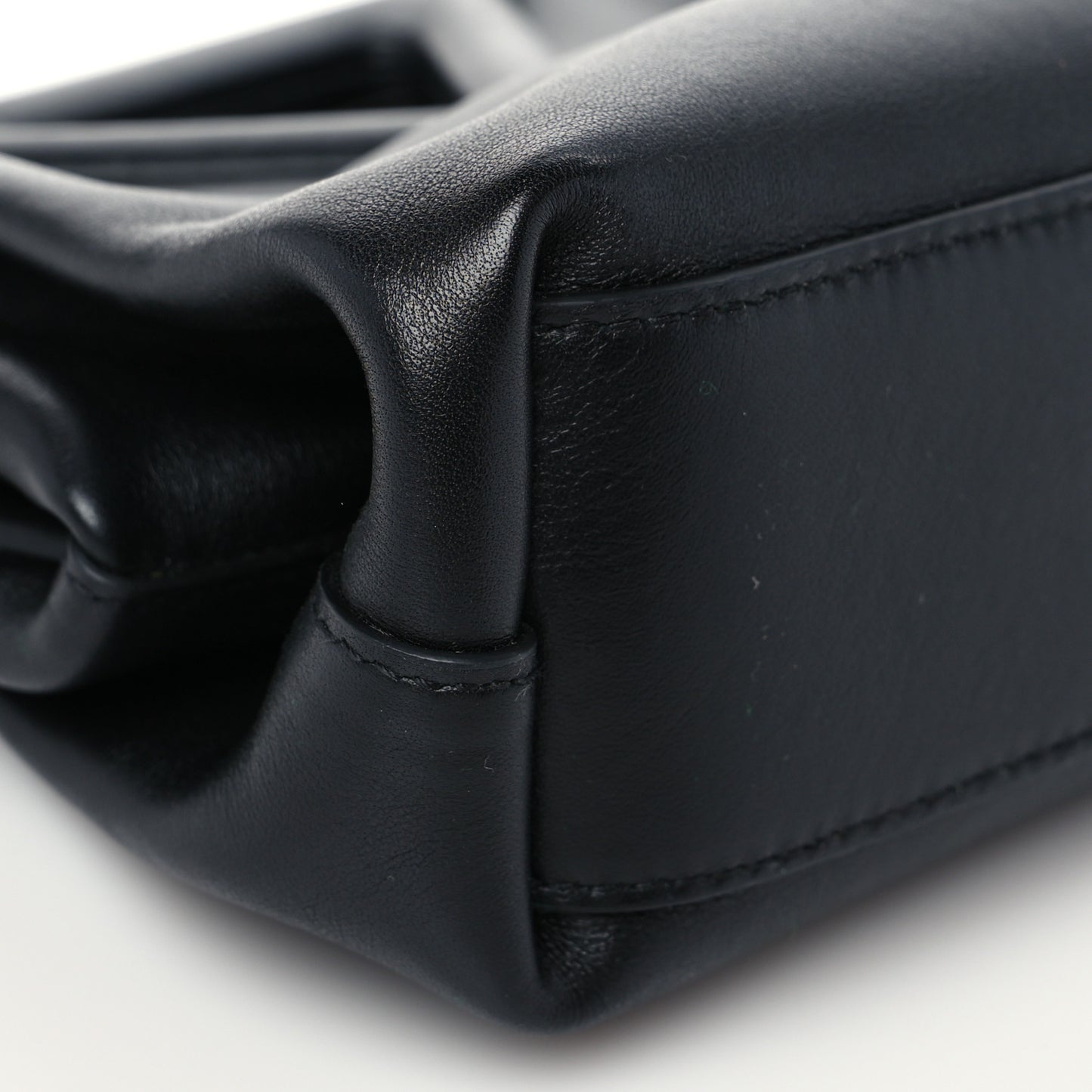 Calfskin Small The Point Triangle Bag Black
