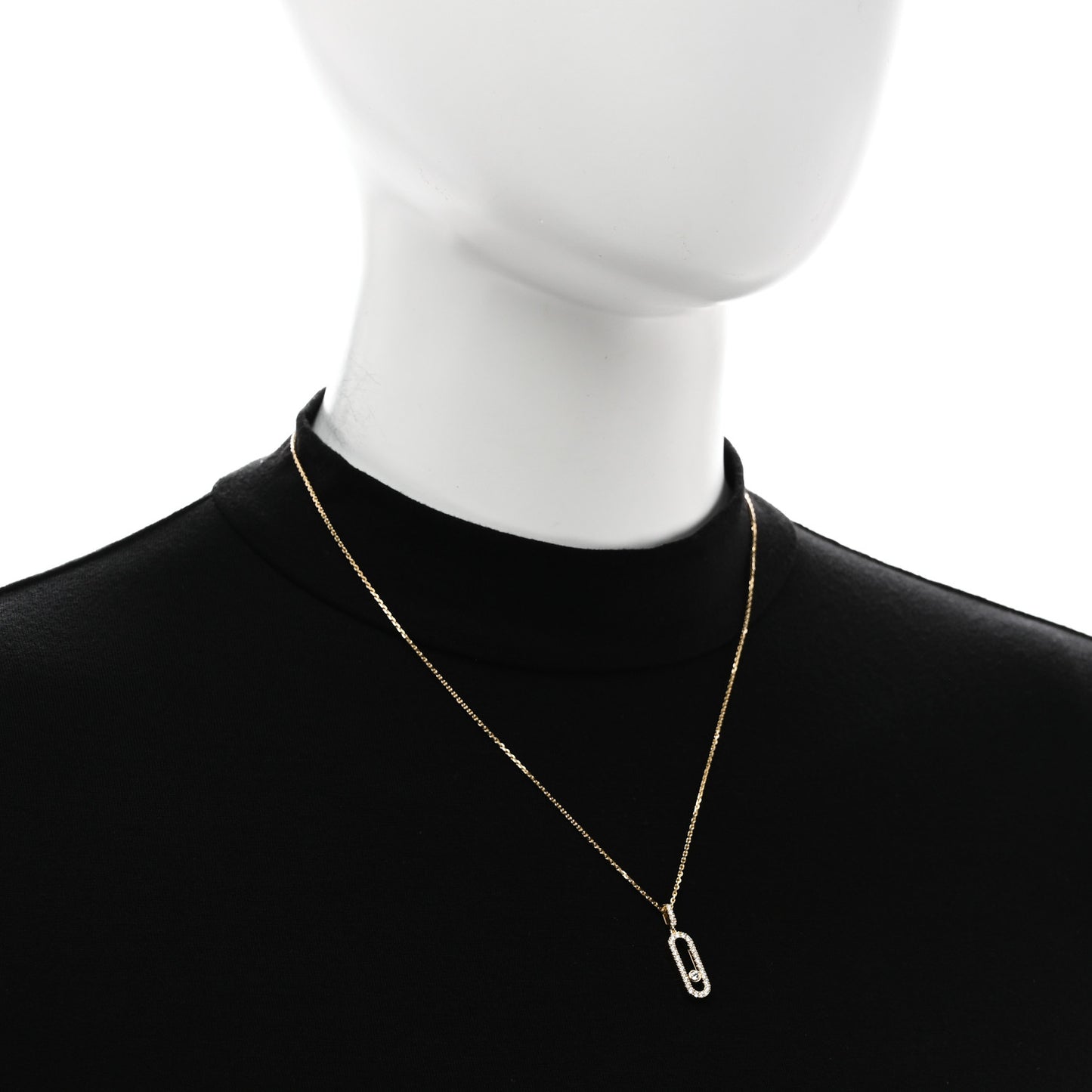 18K Yellow Gold Diamond LM Move Uno Pave Pendant Necklace