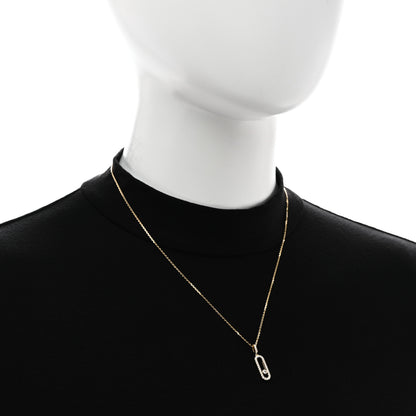 Messika 18K Yellow Gold Diamond LM Move Uno Pave Pendant Necklace 2 of 6