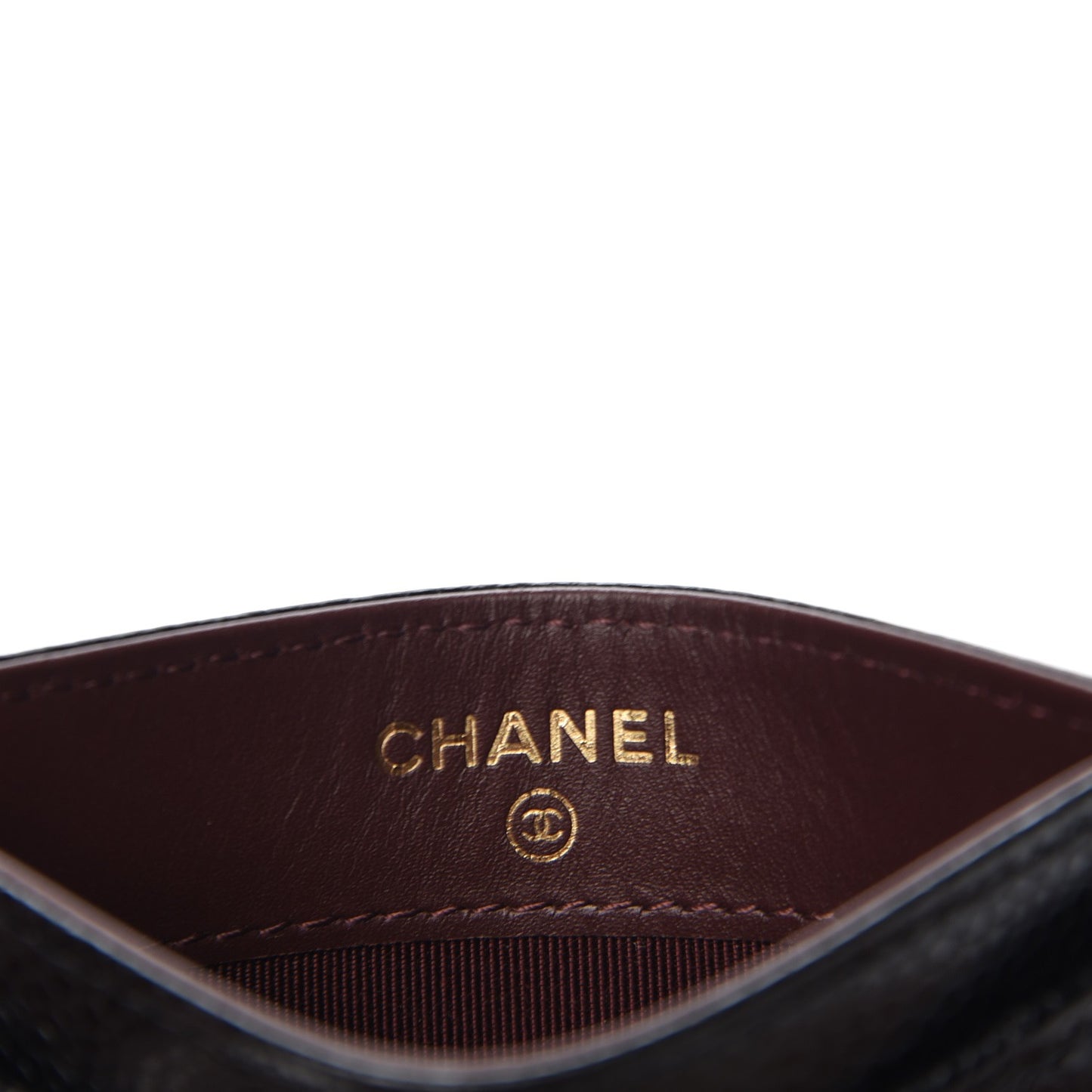 Caviar Quilted Card Holder Black