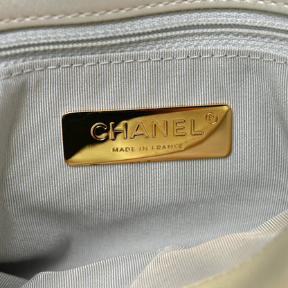 Chanel Iridescent Calfskin Quilted Large Chanel 19 Flap White 6 of 10