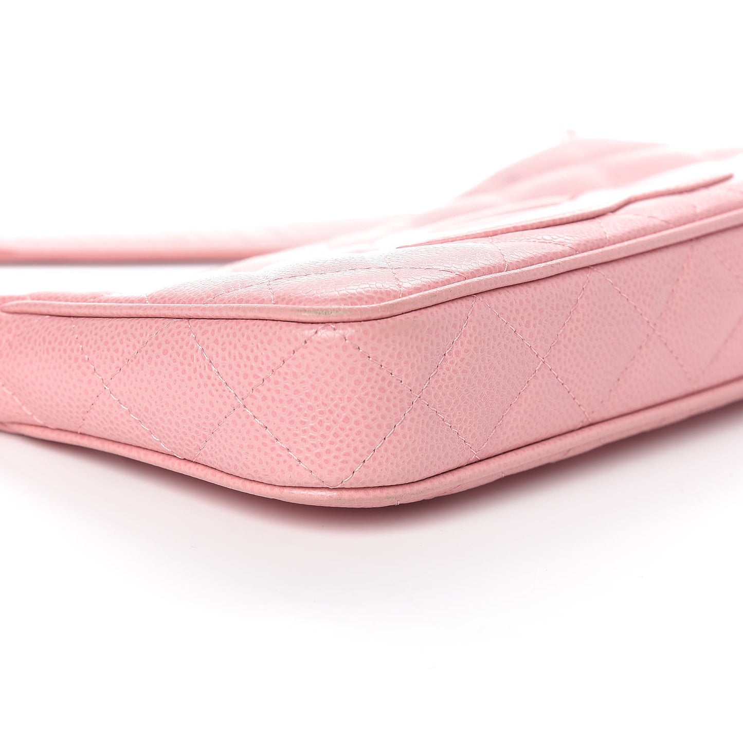 Caviar Quilted Pochette Pink