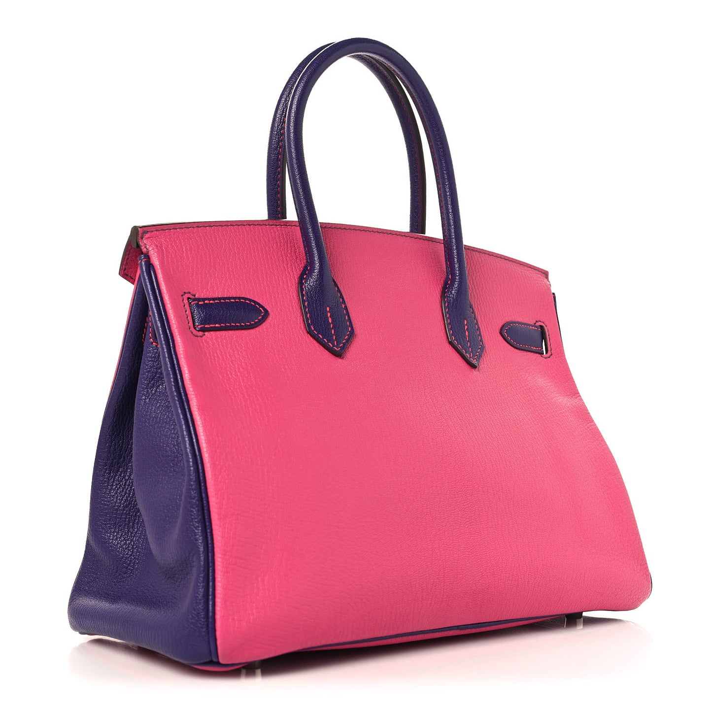 Chevre Mysore Horseshoe Birkin 30 Rose Shocking Iris