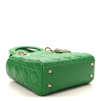 Christian Dior Lambskin Cannage Small Lucky Badges My Lady Dior Green 4 of 11