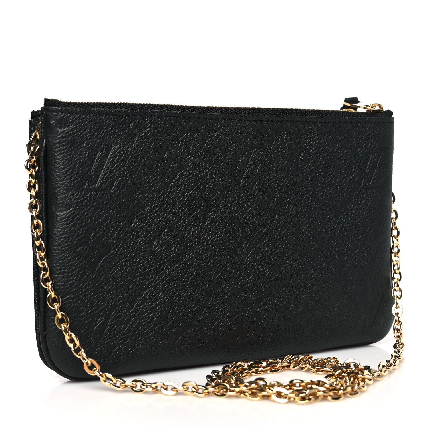 Louis Vuitton Empreinte Double Zip Pochette Black 3 of 12