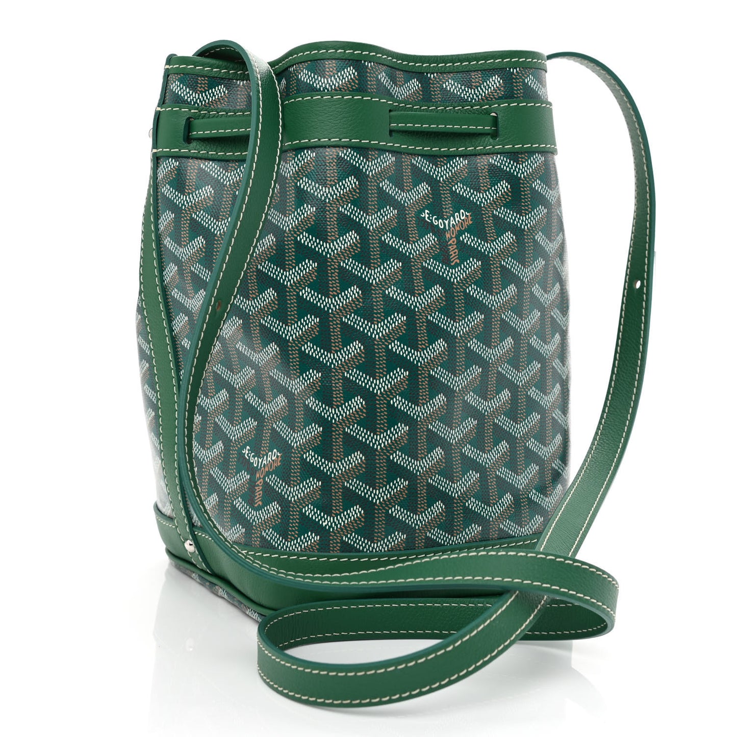 Goyardine Petit Flot Bucket Bag PM Green