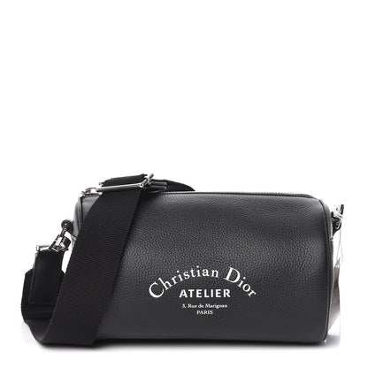 Christian Dior HOMME Grained Calfskin Mens Roller Pouch Black 1 of 9