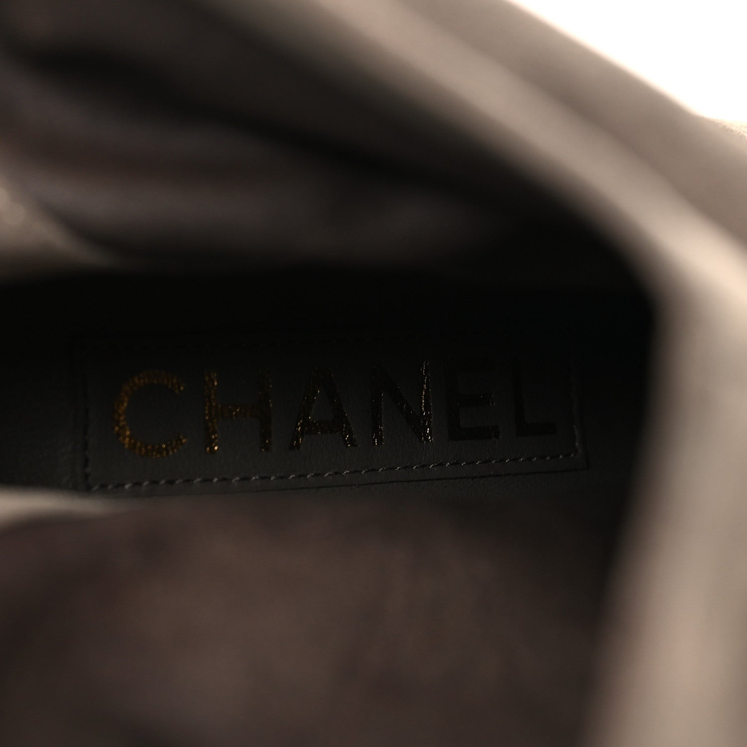 Chanel Suede Lambskin Cap Toe CC Boots 39 Beige Black 9 of 11