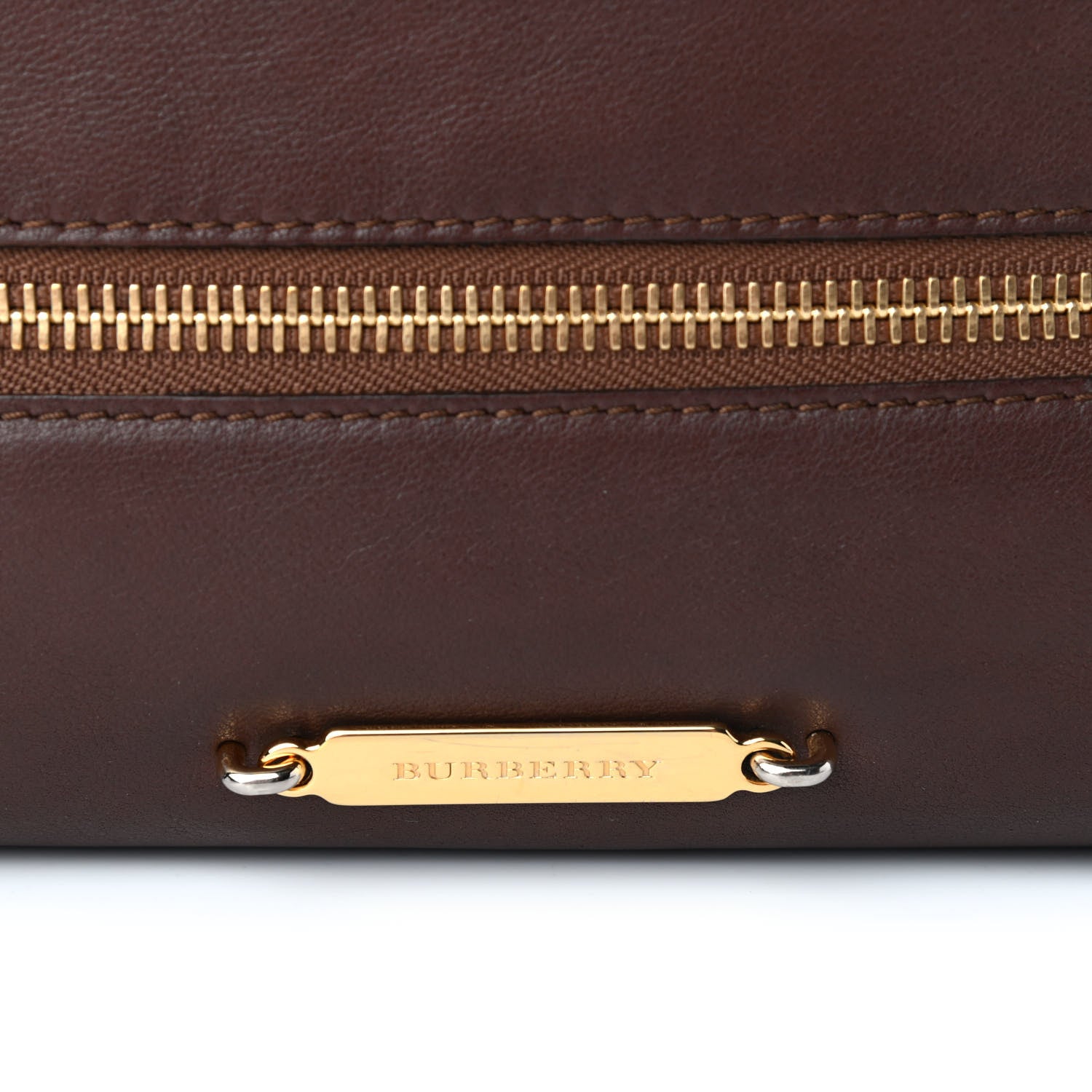 Burberry Soft Calfskin House Check Big Crush Tote Brown Ochre 7 of 21