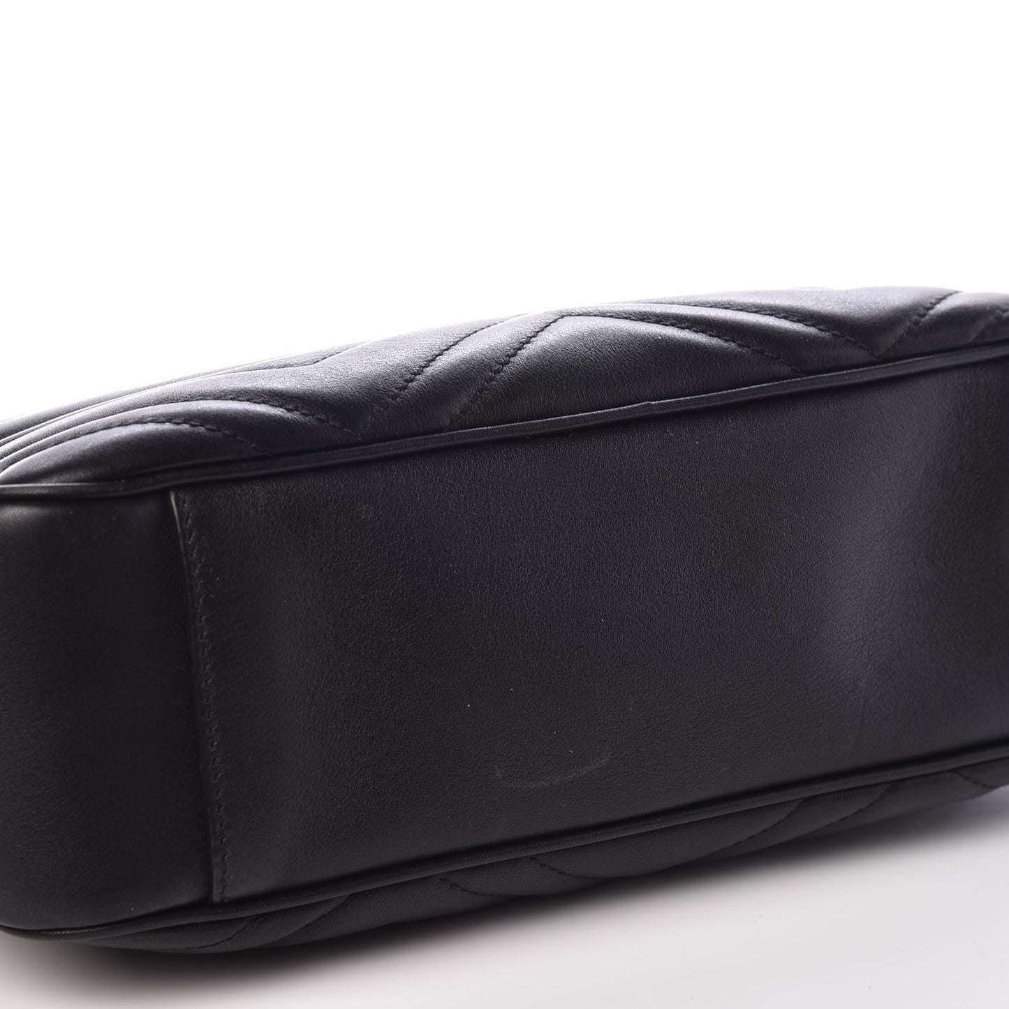 Calfskin Matelasse Medium GG Marmont Chain Shoulder Bag Black