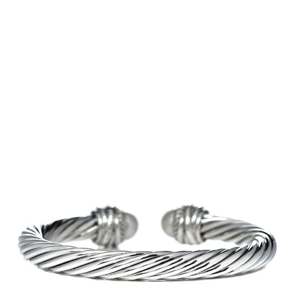 David Yurman Sterling Silver Diamond Pearl 7mm Crossover Bracelet 3 of 4