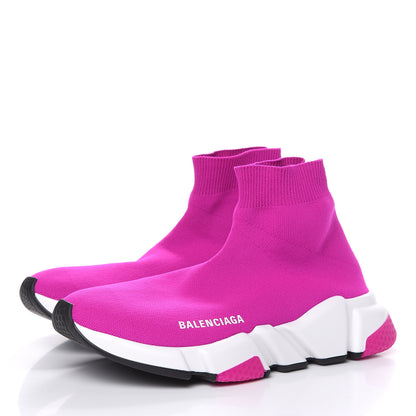 Balenciaga Neoprene Knit Womens Speed Sneakers 37 Fuchsia 3 of 8