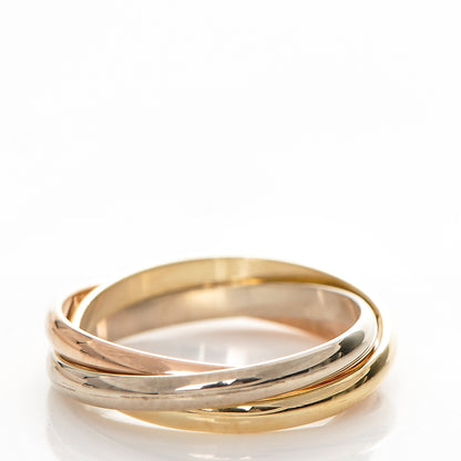Cartier 18K Pink Yellow White Gold Extra Small Trinity Ring 48 4.5 3 of 5