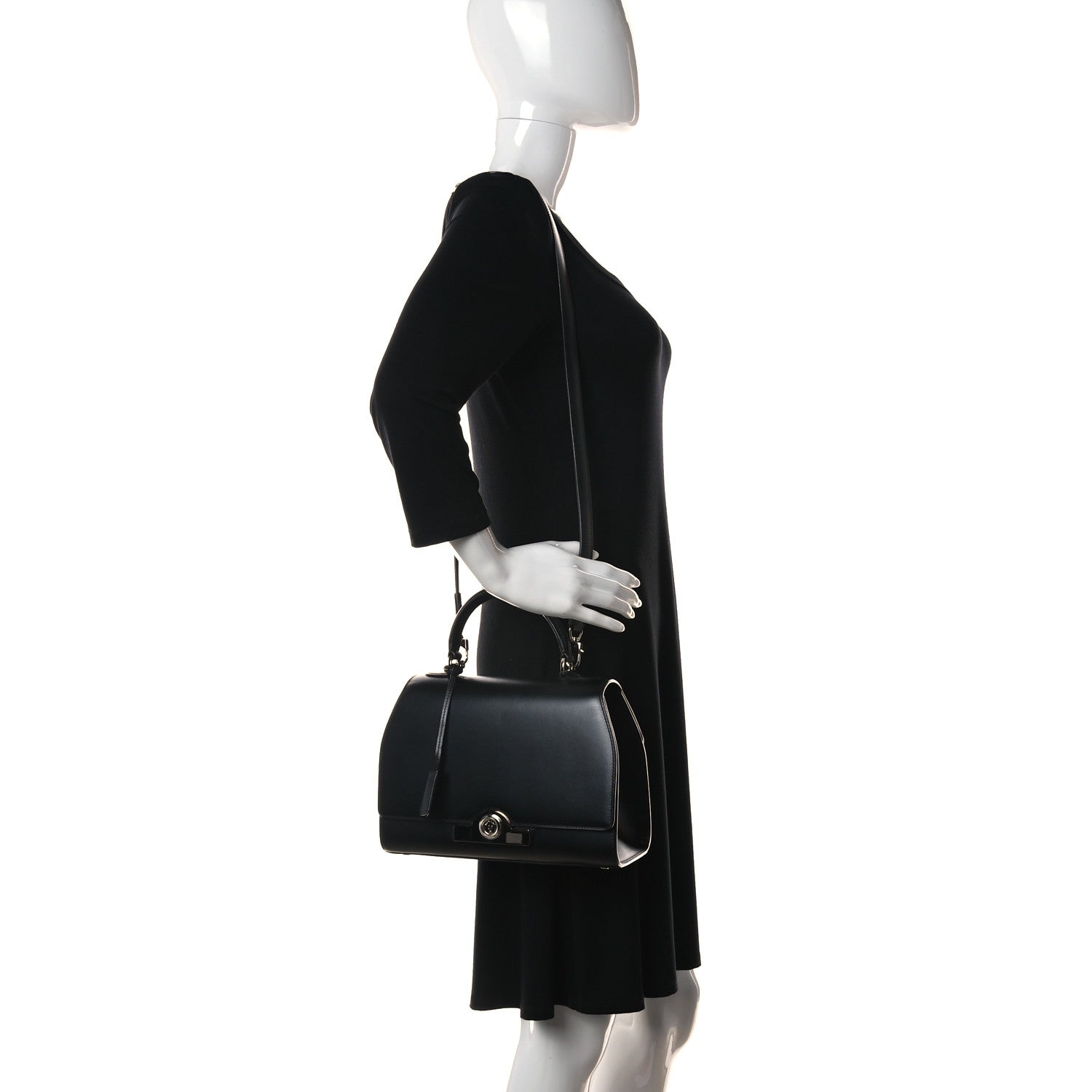 Moynat Box Calfskin Rejane PM Black 2 of 11