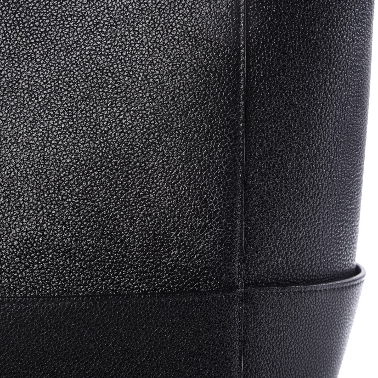 Soft Grained Calfskin Sangle Bucket Bag Black