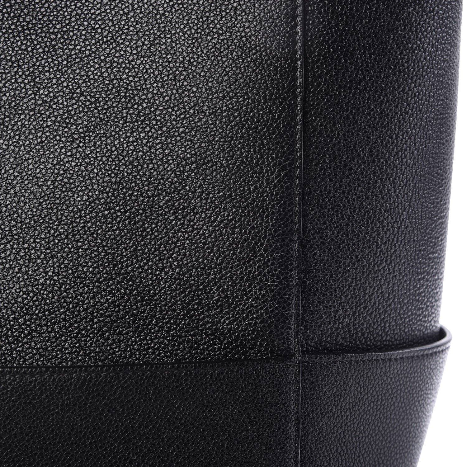 Celine Soft Grained Calfskin Sangle Bucket Bag Black 9 of 13