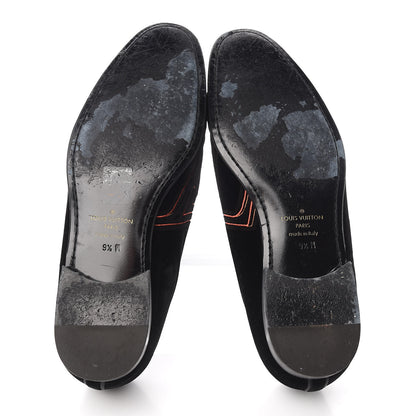 Louis Vuitton Velvet Upside Down Auteuil Slipper 9.5 Black 6 of 15
