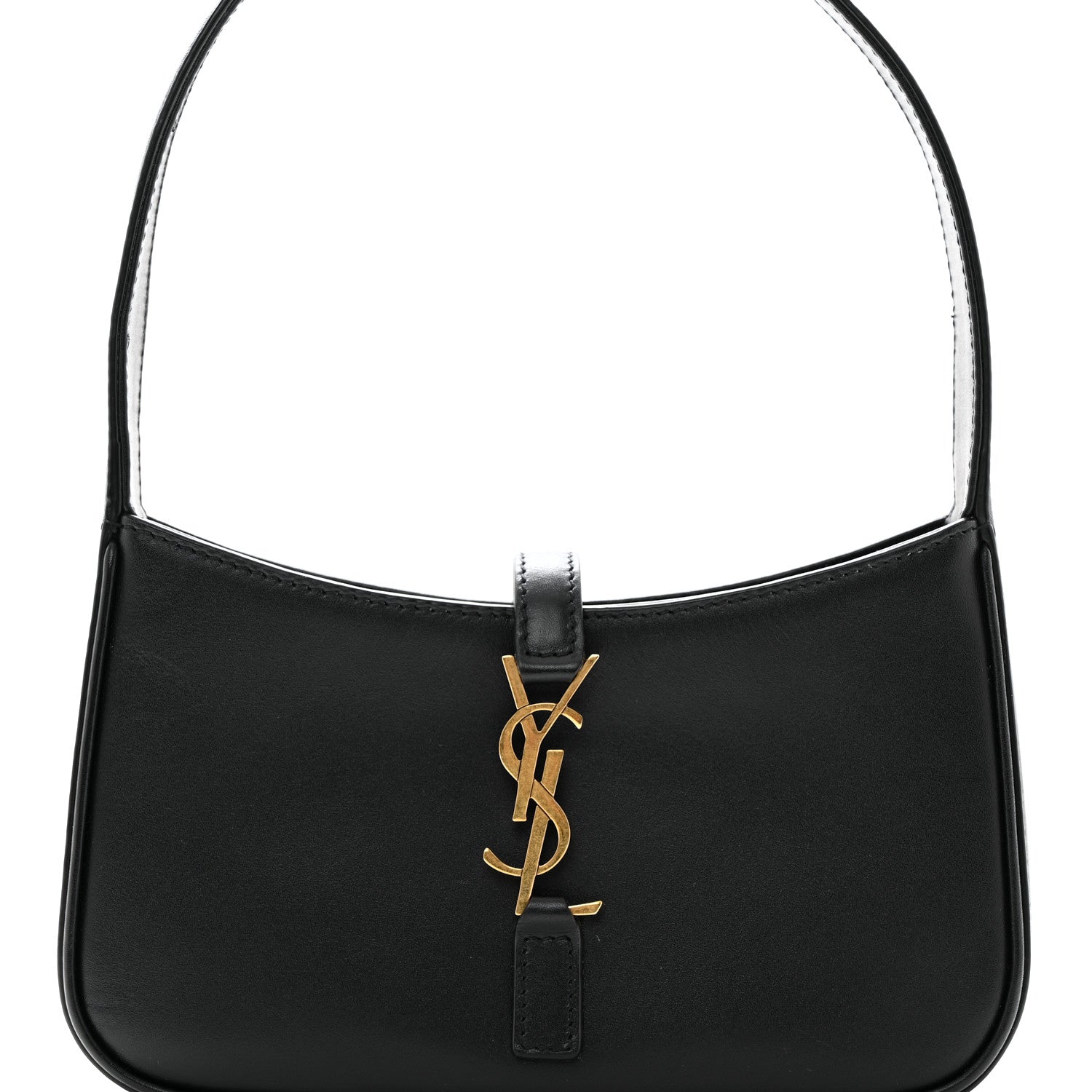 Saint Laurent Smooth Calfskin Le 5 A 7 Mini Hobo Black 8 of 10