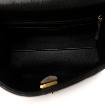 Chanel Caviar Quilted Mini Retro Twist Top Handle Flap Black 5 of 13