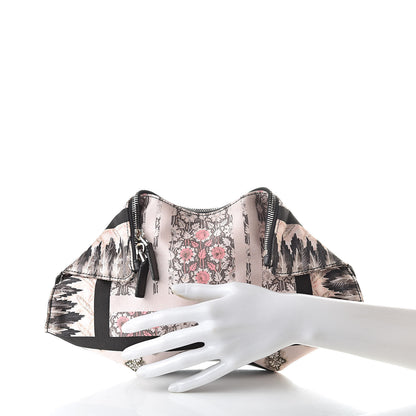 Alexander McQueen Silk Floral Print De Manta Clutch Blush 2 of 11
