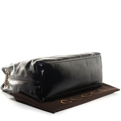 Gucci Patent Medium Soho Chain Shoulder Bag Black 4 of 9