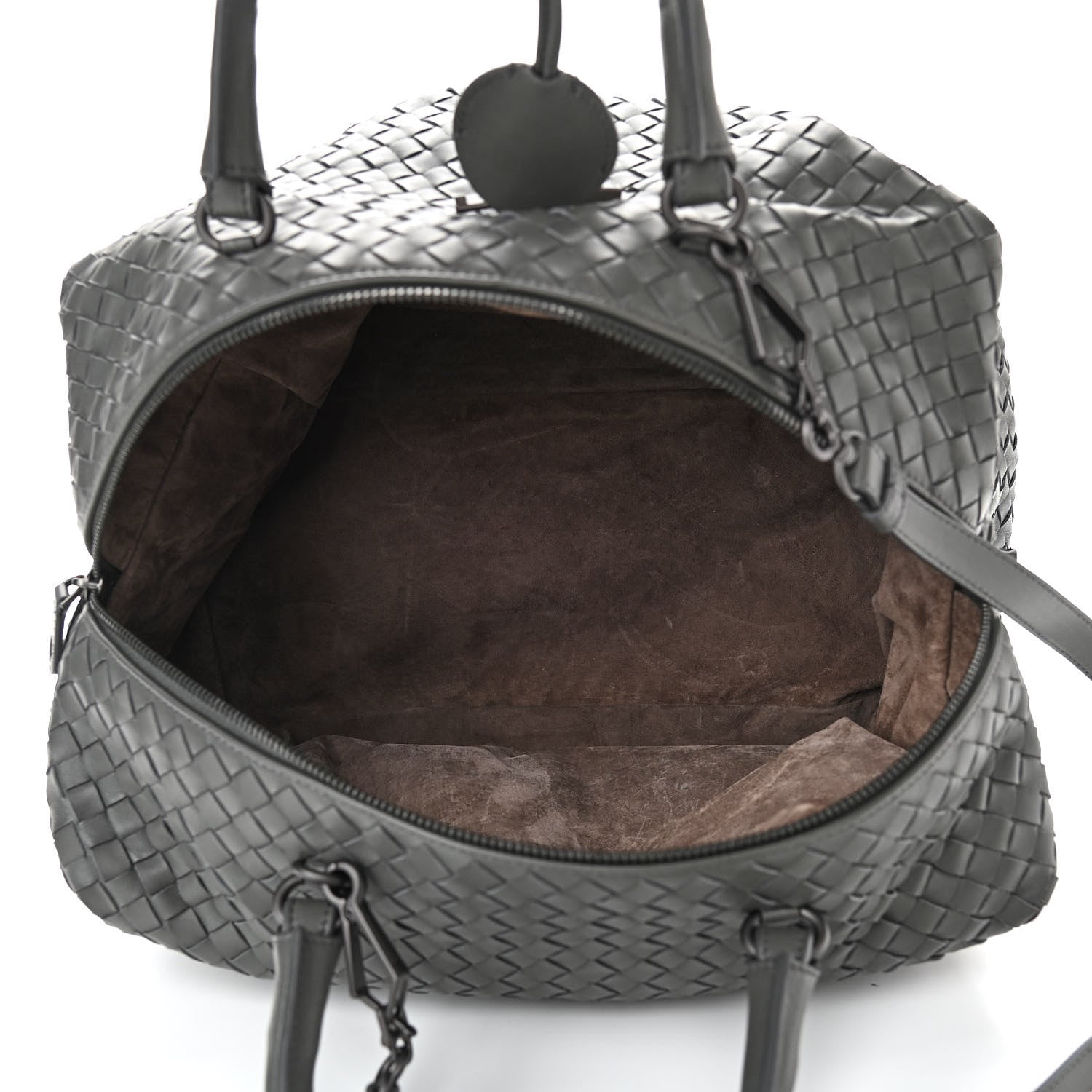 Bottega Veneta Nappa Intrecciato Boston Grey 5 of 9