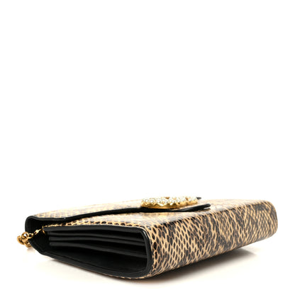 Gucci Snakeskin Pearly GG Marmont Chain Wallet Roccia 4 of 10