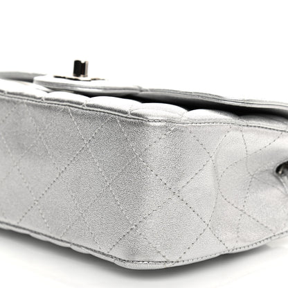 Chanel Metallic Lambskin Quilted Mini Rectangular Flap Silver 10 of 10