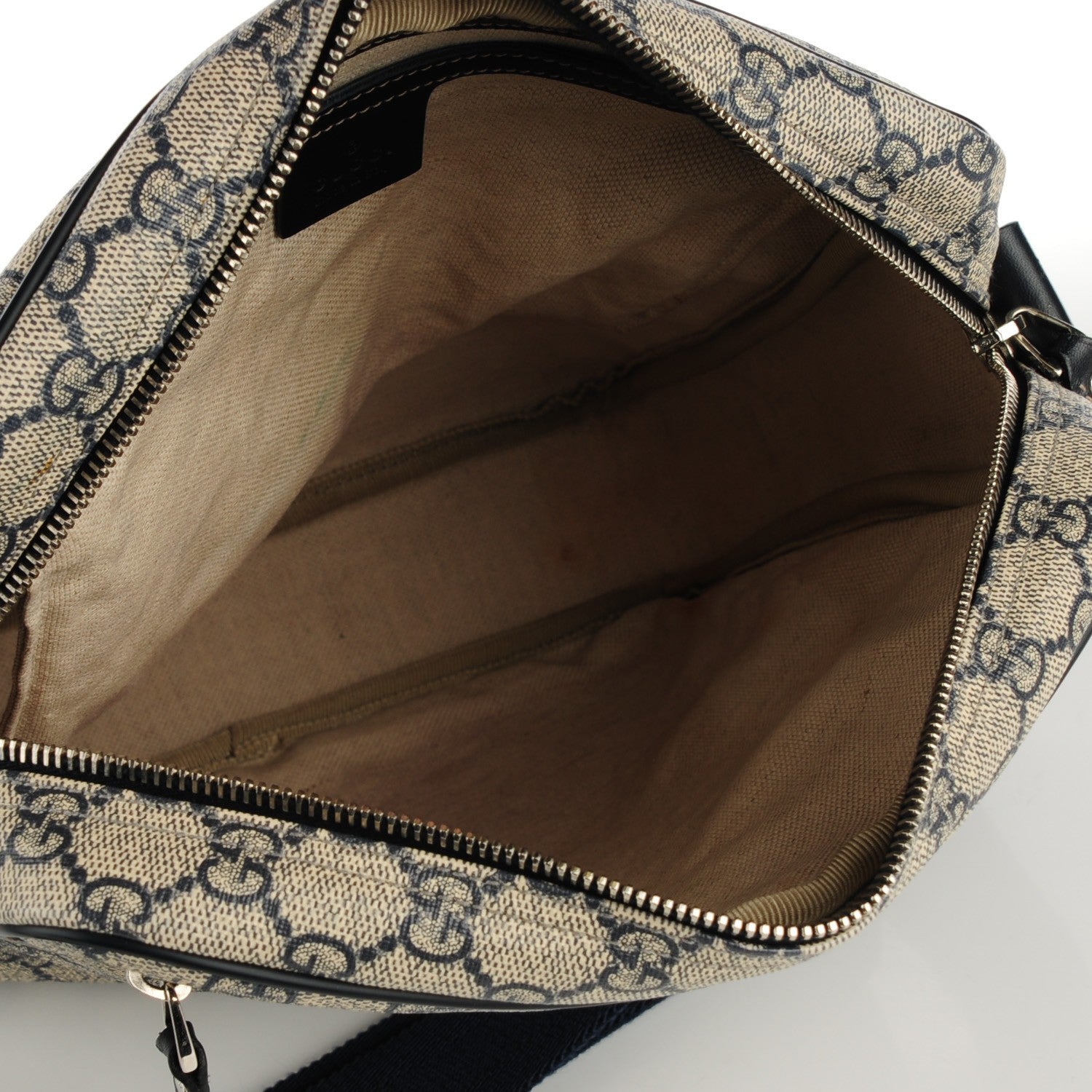 Gucci GG Supreme Monogram Selleria Calfskin Medium Messenger Bag Beige Blue 7 of 7
