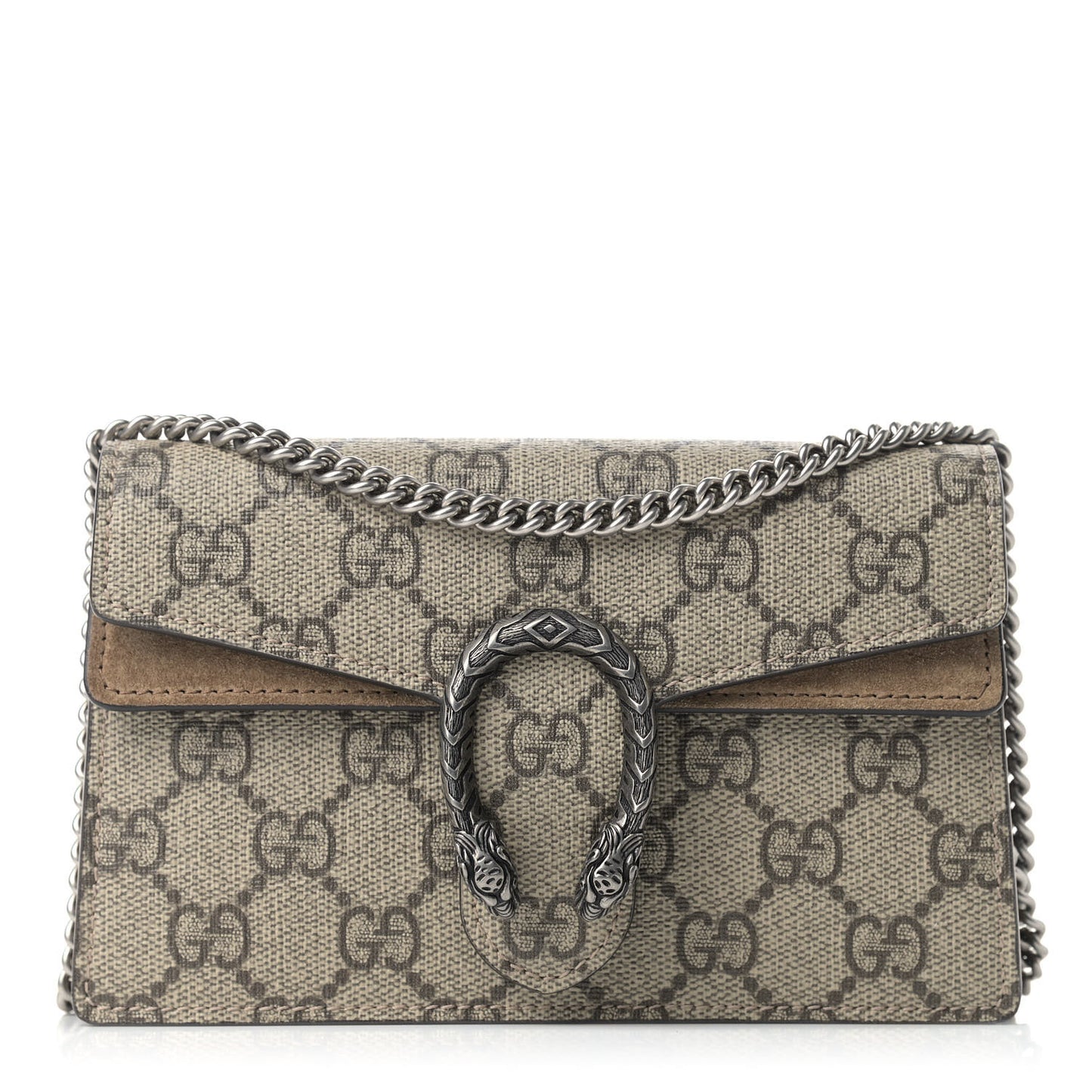 GG Supreme Monogram Super Mini Dionysus Shoulder Bag Taupe