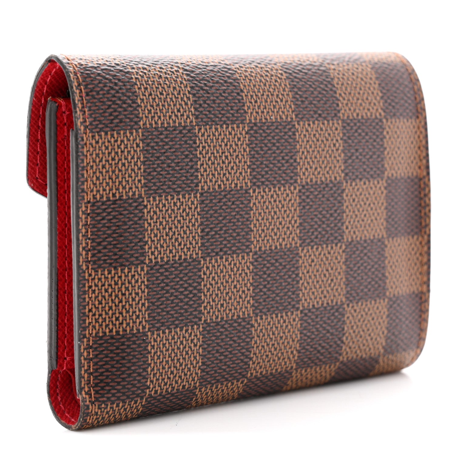 Louis Vuitton Damier Ebene Victorine Wallet Red 3 of 7