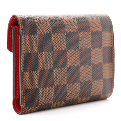Louis Vuitton Damier Ebene Victorine Wallet Red 3 of 7