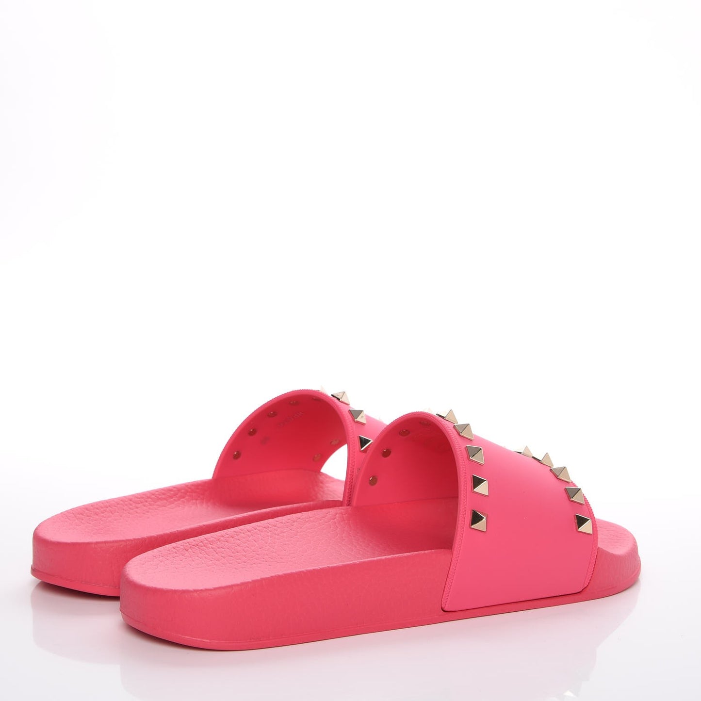 Rubber Rockstud Slide Sandals 39 Shadow Pink