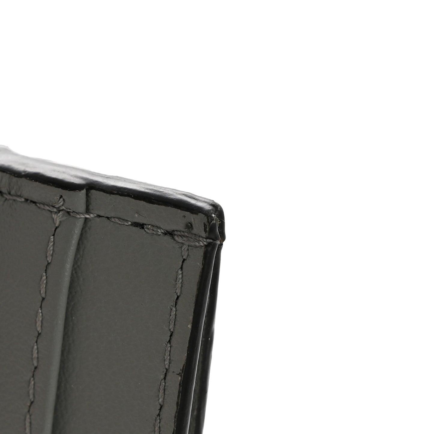 Oblique Calfskin 30 Montaigne Freesia Card Holder Grey