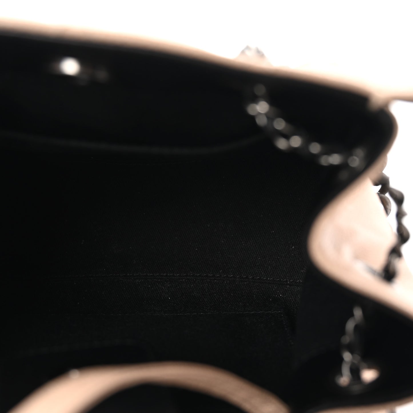 Caviar Quilted Small CC Bucket Bag Beige