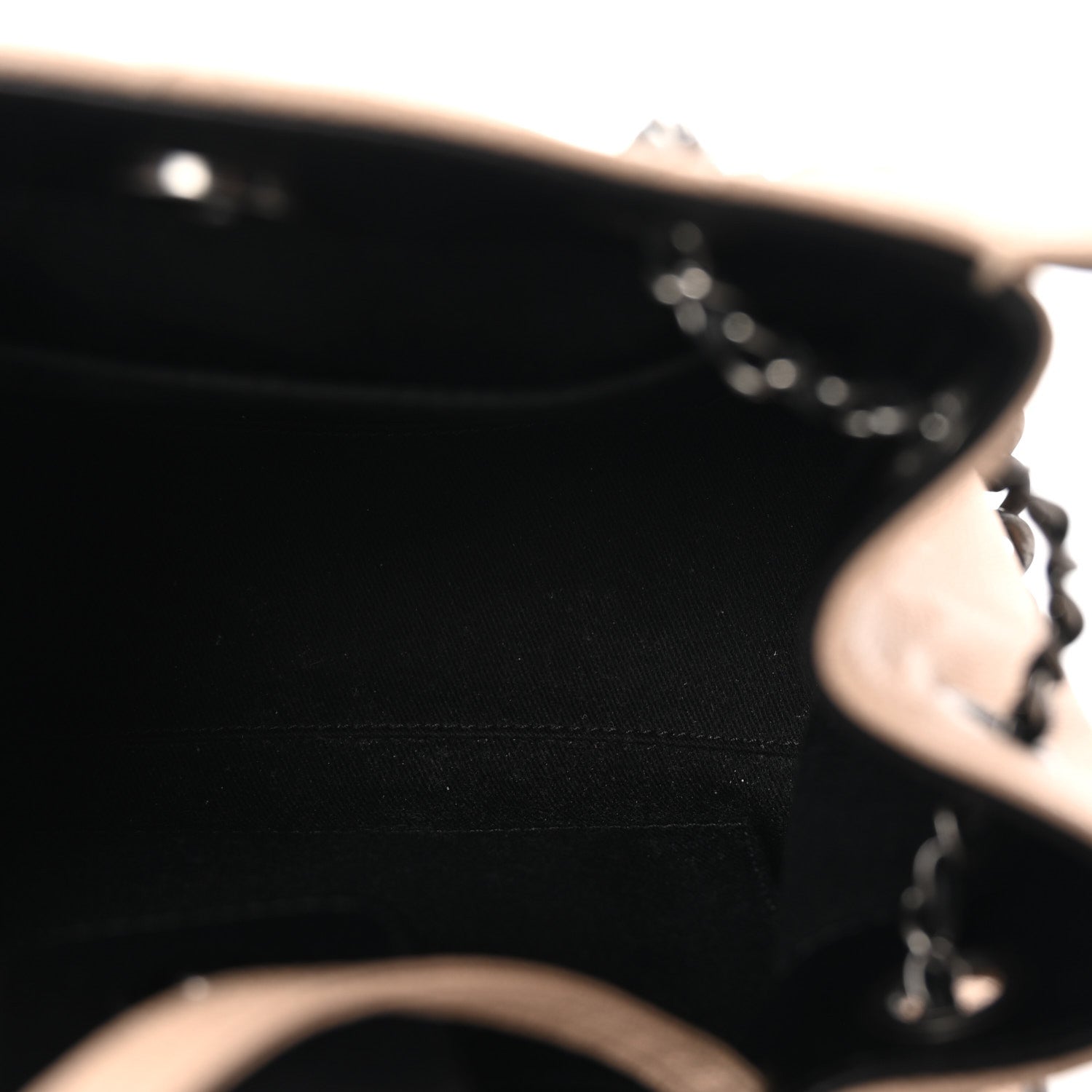 Chanel Caviar Quilted Small CC Bucket Bag Beige 5 of 10