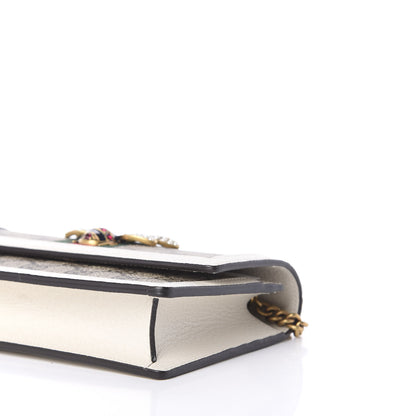 Gucci GG Supreme Monogram Web Queen Margaret Chain Wallet White 8 of 10