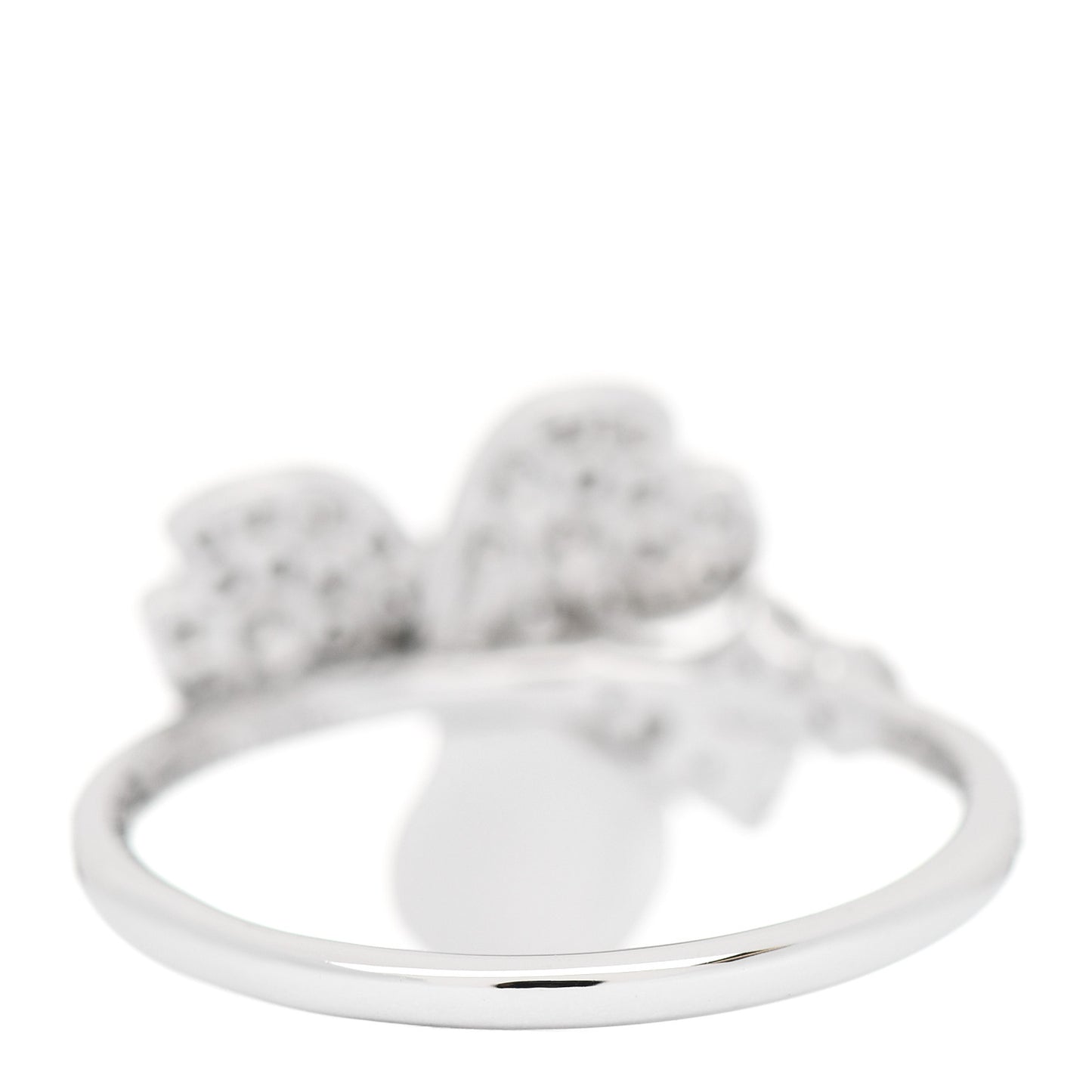 Platinum Diamond Paper Flowers Mixed Cluster Ring 54 7